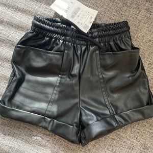 ZARA FAUX LEATHER SHORTS NWT